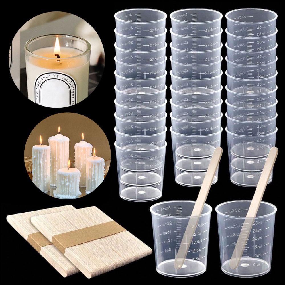 Candle Making Wicks - 5/10/20 pces 30ml/1oz copos graduados de
