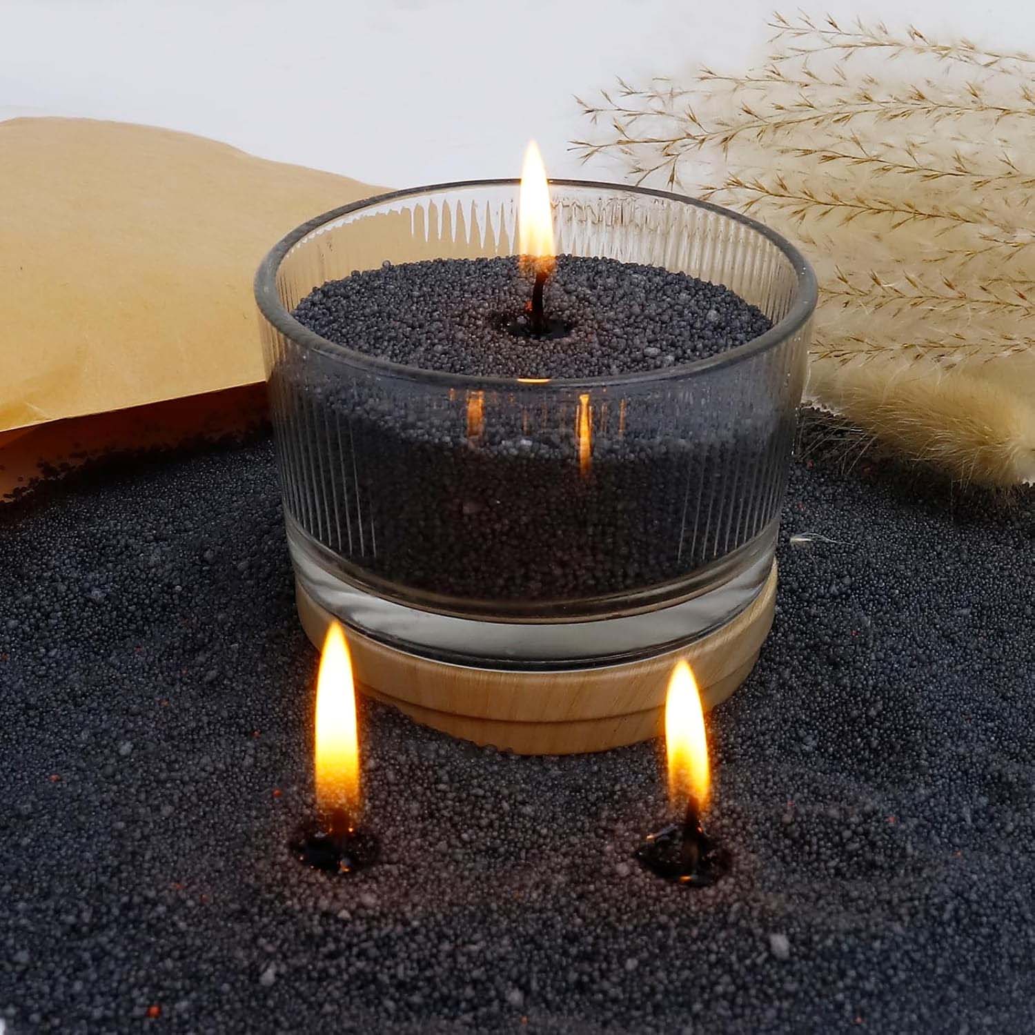 Candle Making Wicks - Areia de Cera Preta com Pavio,