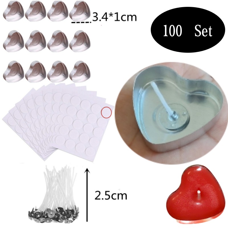 100 conjuntos em forma de cora - Candle Making Tips avaliação e preço