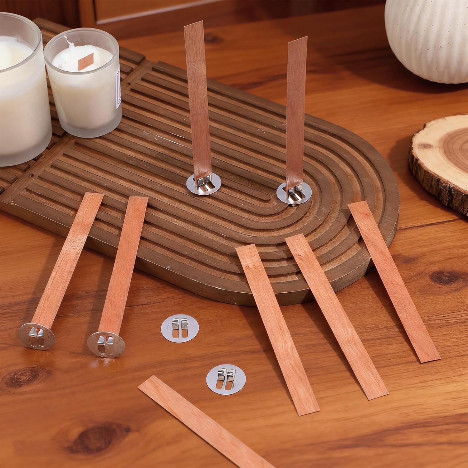 60 Peças de Pavios de Madeira  - Candle Making Wicks avaliação e preço