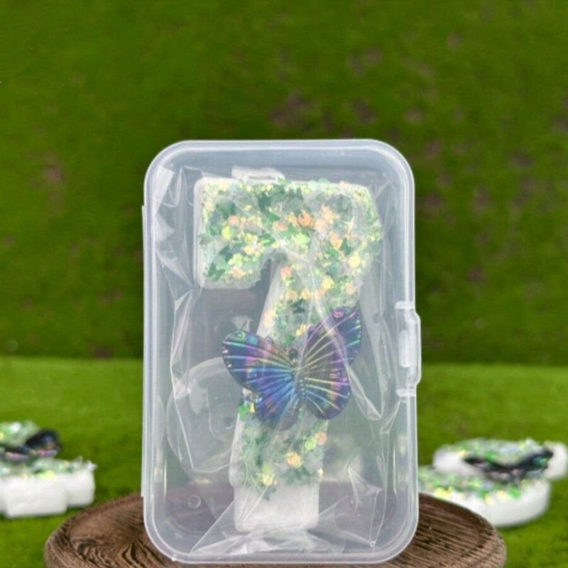 1pc lantejoulas verdes número  - Paraffin Candle Wax avaliação e preço