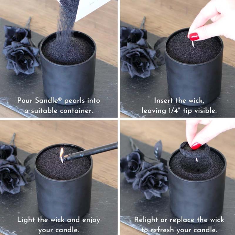 Areia de Cera Preta com Pavio, - Candle Making Wicks avaliação e preço
